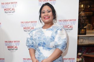 Syabira Yusoff, who won series 13 of Bake Off, attending the West End opening of The Great British Bake Off, at the Noel Coward Theatre, London