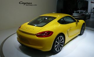 Porsche Cayman yellow new model