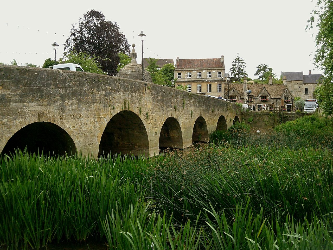 Photograph of a bridge over the River Avon, taken with Camp Snap 2, colors are naturalistic but fairly warm