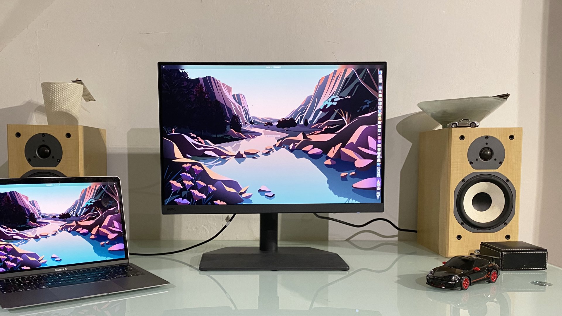 BenQ SW242Q photo editing monitor during our testing process