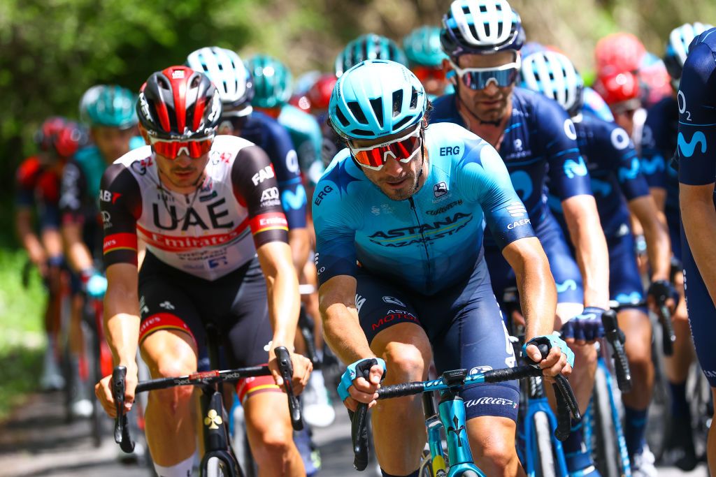 POTENZA ITALY MAY 13 Fabio Felline of Italy and Team Astana Qazaqstan competes during the 105th Giro dItalia 2022 Stage 7 a 196km stage from Diamante to Potenza 717m Giro WorldTour on May 13 2022 in Potenza Italy Photo by Michael SteeleGetty Images