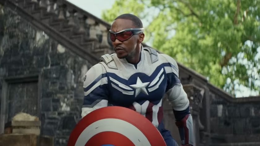 Sam Wilson (Anthony Mackie) prepares to fight in Captain America: Brave New World