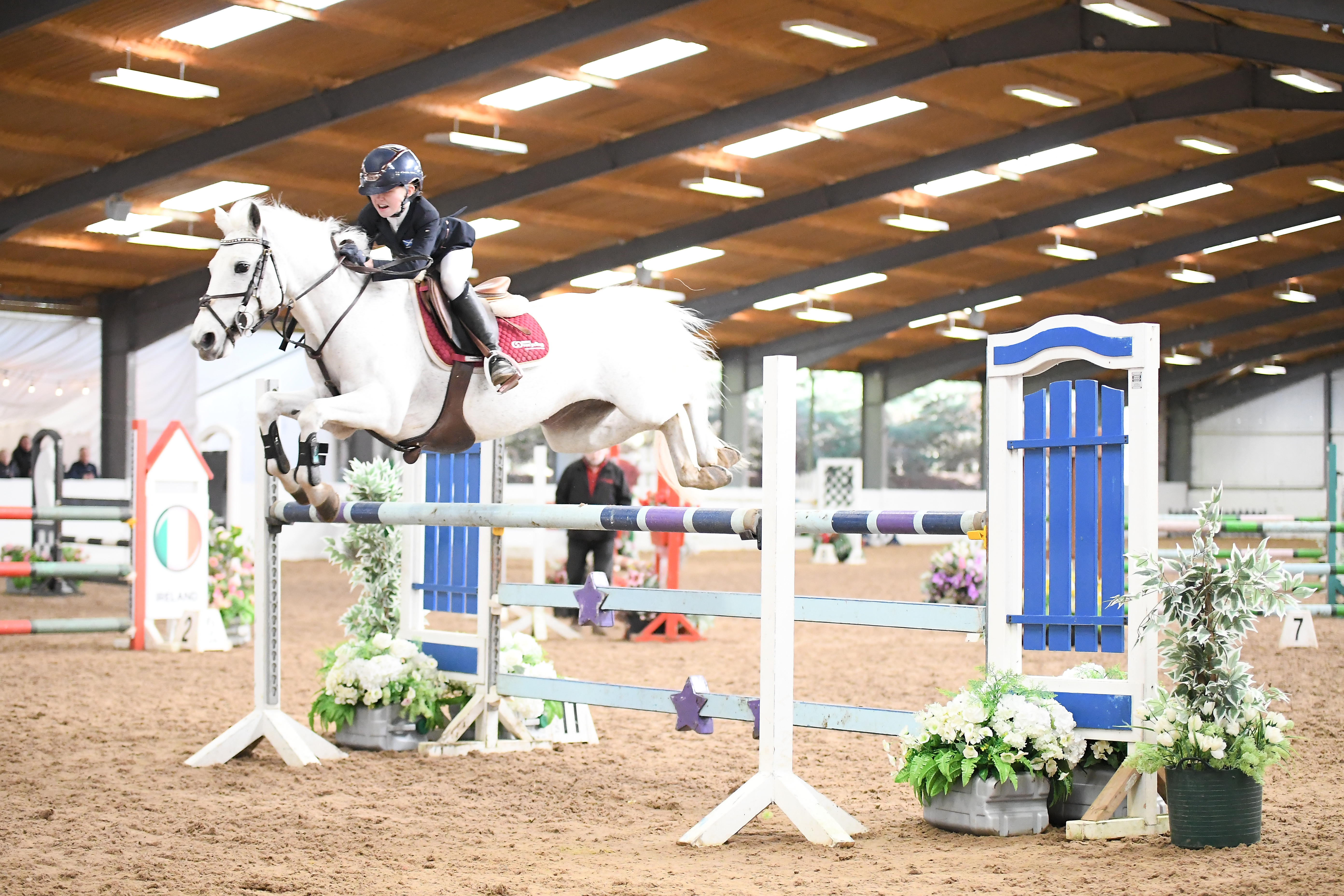 Amy Capper and Dooneens Electric qualify for the London International Horse Show in the 128cm grand prix at South View English Home Pony