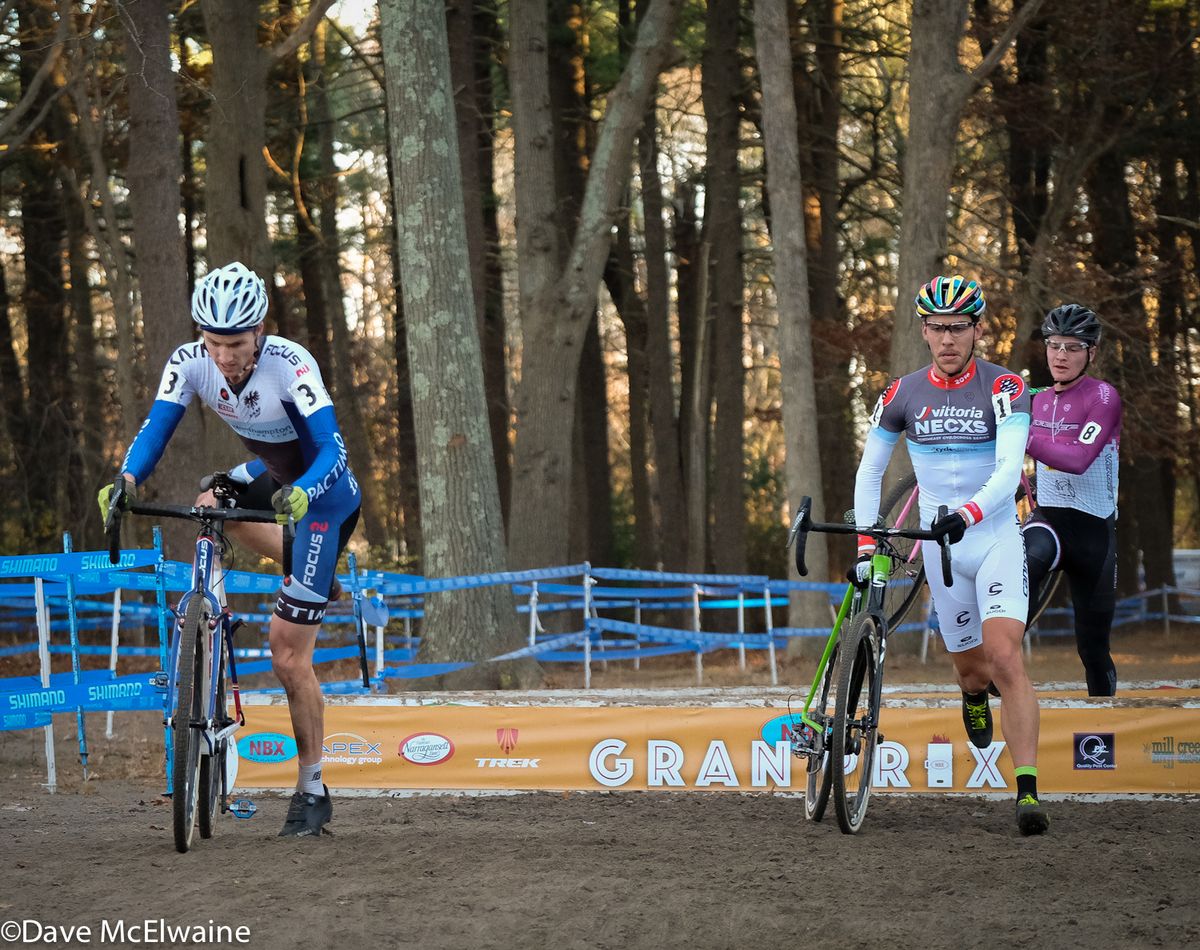 Jack Kisseberth (JAM-NCC) leading Curtis White and Peter Goguen at the barriers