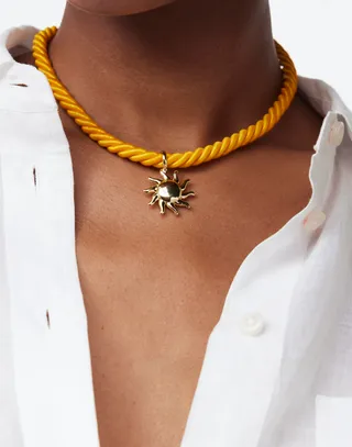 Sun Cord Choker Necklace