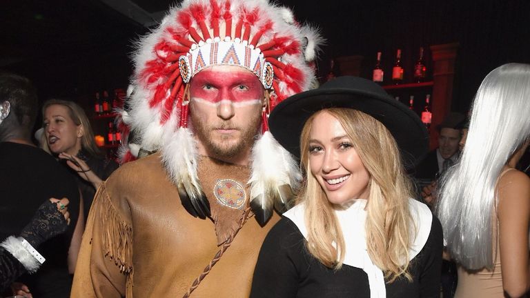 Hilary Duff in Pilgrim outfit