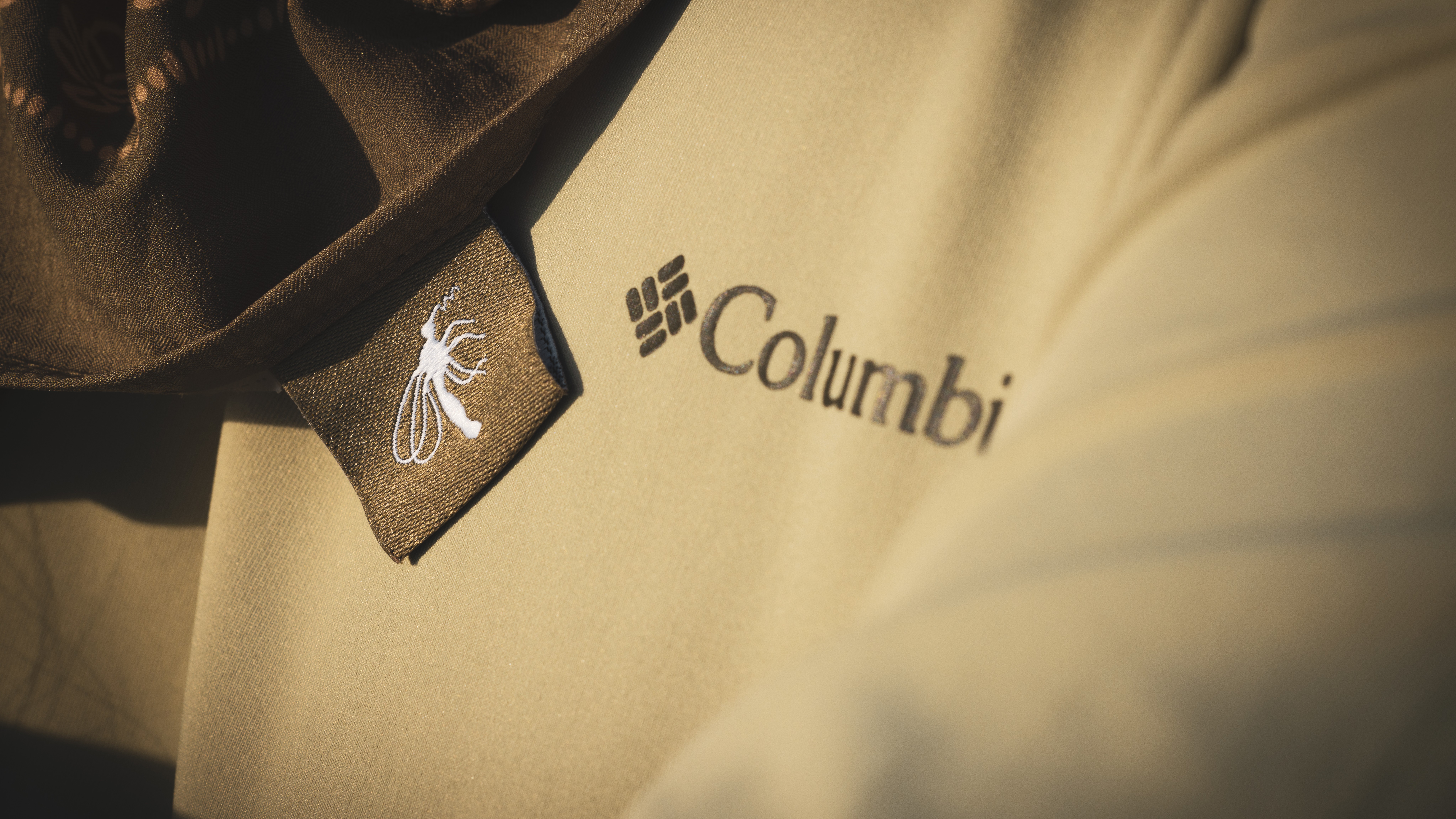 Close up of logo on clothing from Columbia's Insect Shield collection