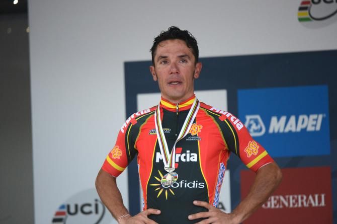 Joaquim Rodriguez (Spain) earned the silver medal but surely wonders what might have been after losing a close sprint to Rui Costa for the world championship