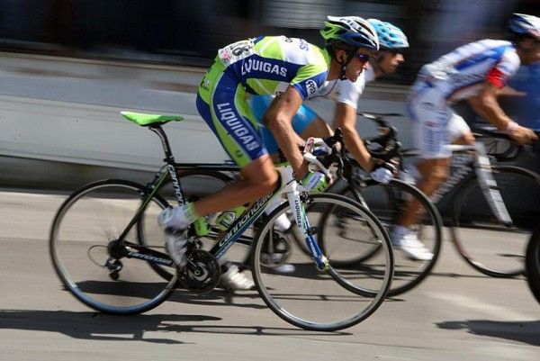 Sylvester Szmyd (Liquigas) in action during stage 20.