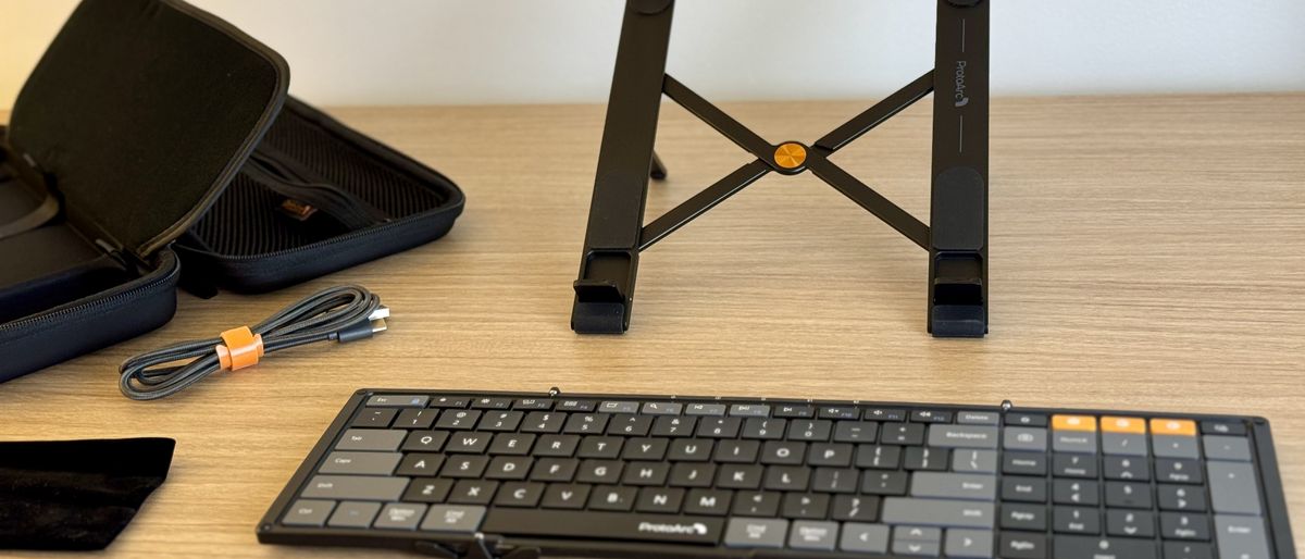I tested this foldable keyboard, mouse, and stand setup and it changed the way I work on the go