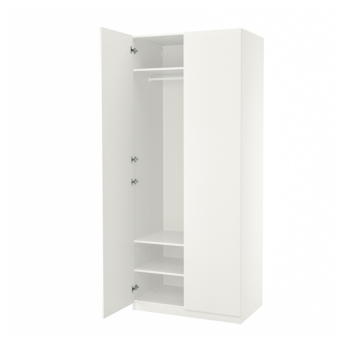 Pax / Forsand Wardrobe - White/white 100x60x236 Cm