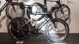 Argon 18 are also launching the E117 Tri+, which is a really practical option for those who want a regular stem setup – albeit with the benefit of Argon 18's press-in Aero 3D head tube extenders, which are designed to alter stack height without losing stiffness.