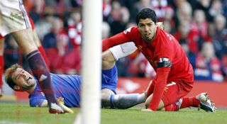 Luis Suarez was handed a 10-match ban for a bite on Branislav Ivanovic in 2012