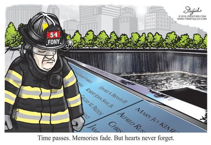 Editorial Cartoon U.S. 9-11 memories anniversary
