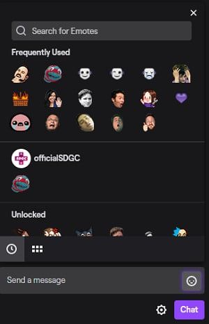 Twitch Emotes Chat