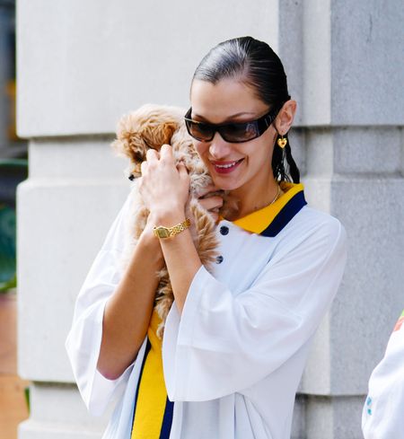 Bella Hadid wearing watch