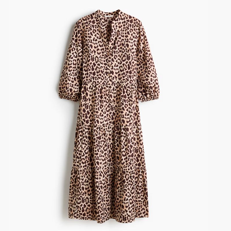 H&amp;amp;M, leopard print midi dress