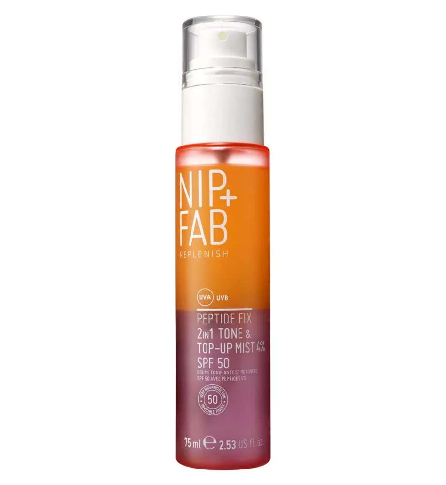 Nip+fab Peptide Fix 2in1 Tone & Top Up Mist 4% Spf50 75ml
