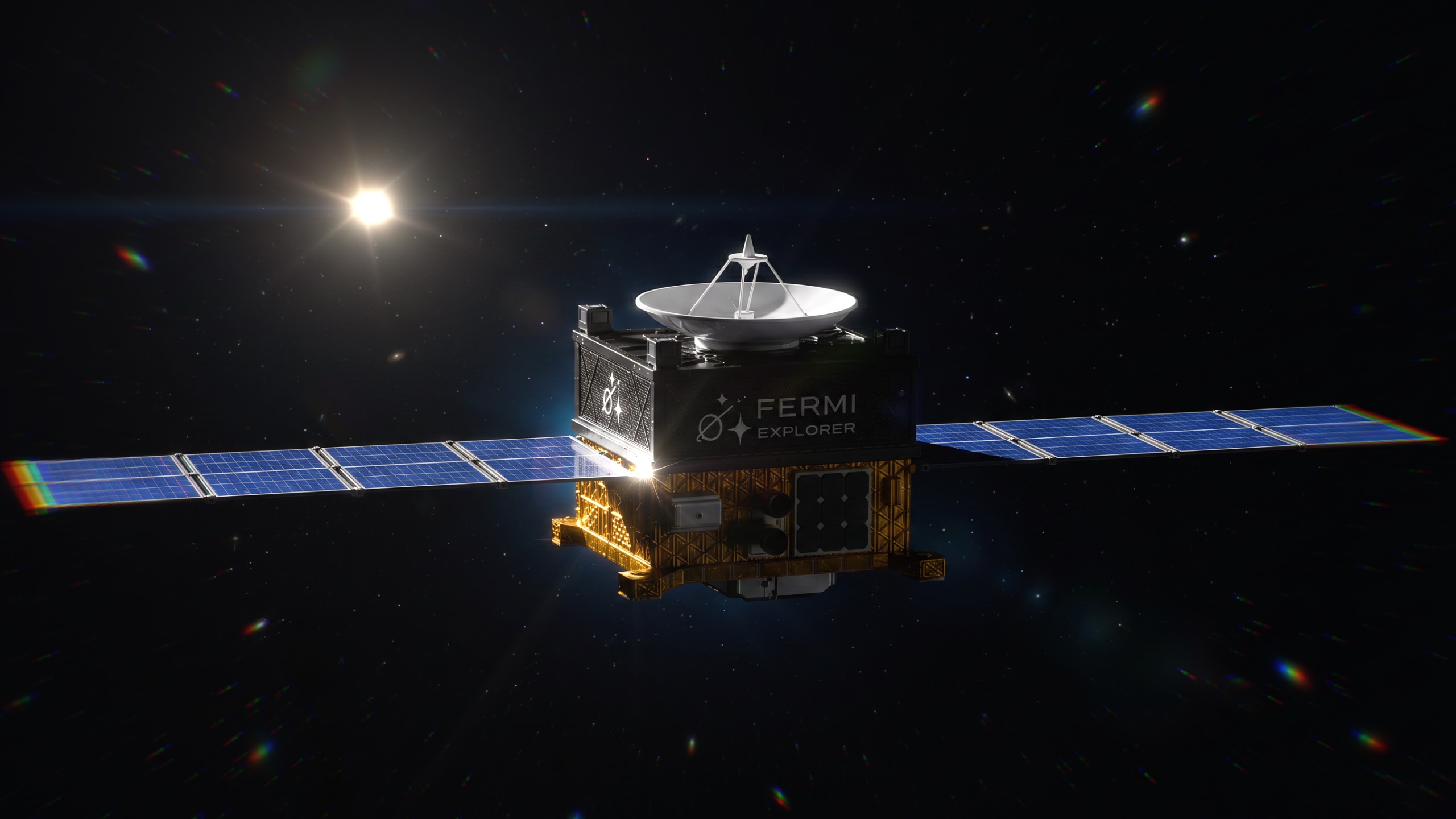 Artist's impression of the planned Fermi Explorer Mission spacecraft, which is targeted to launch toward Alpha Centauri by 2029.