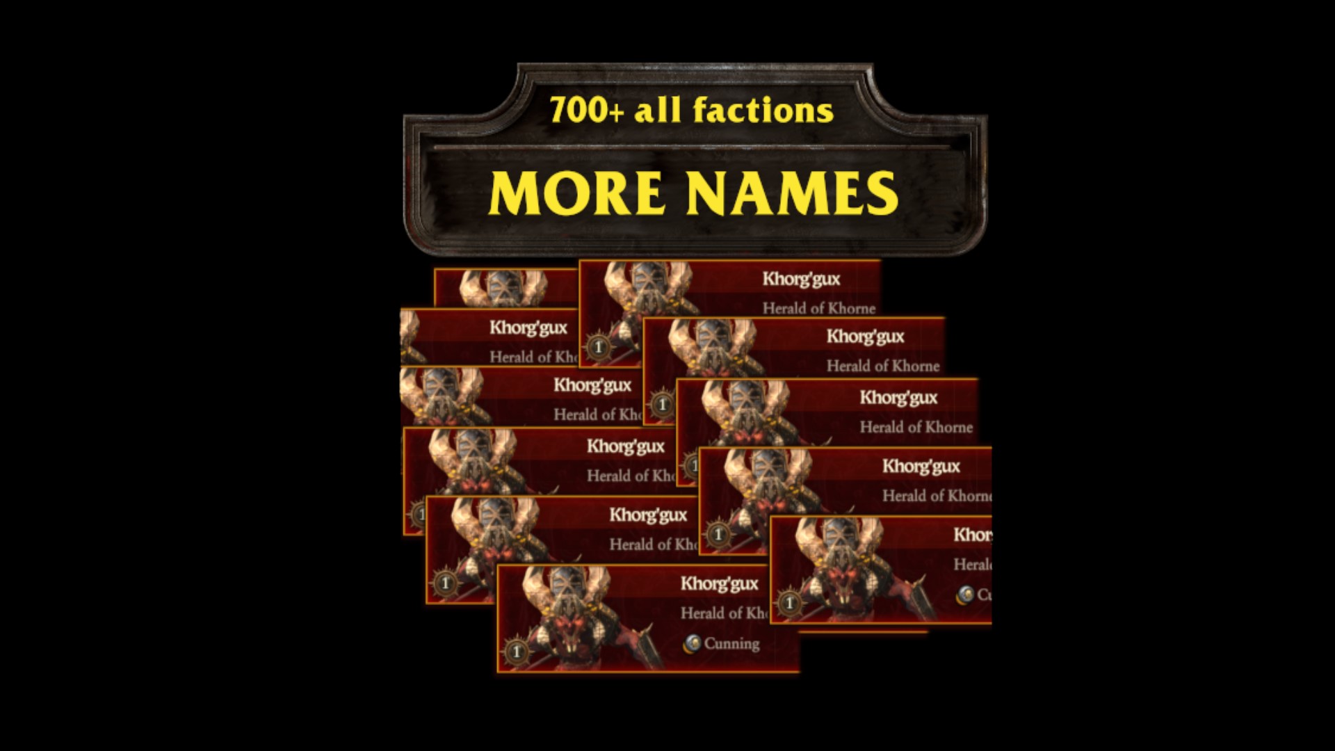 Total War: Warhammer 3 mod Plus de noms
