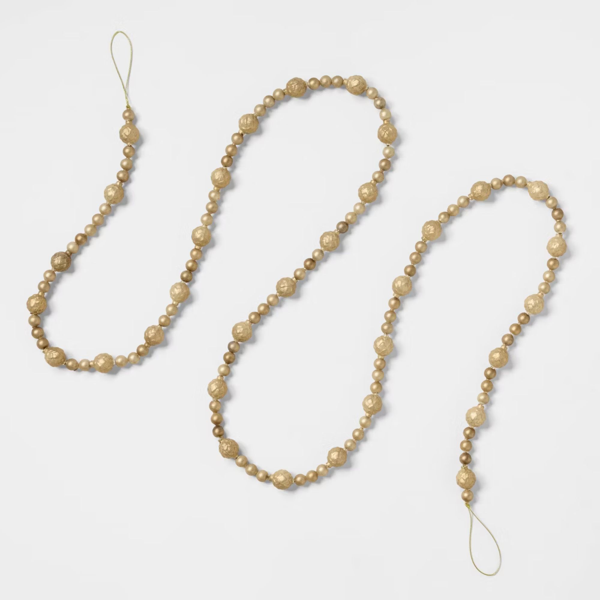 Gold Bead Christmas Garland - Threshold&amp;trade; designed with Studio McGee