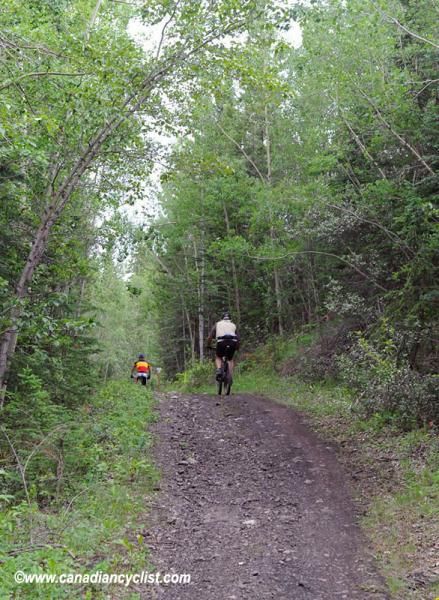 The climb heads into the woods, but never gets too technical.