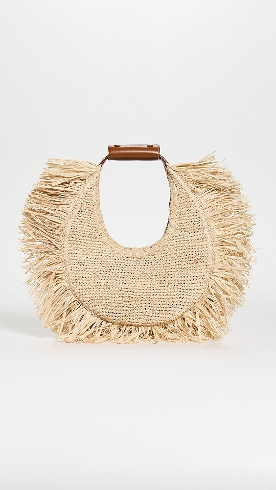 Staud Moon Raffia Tote Bag