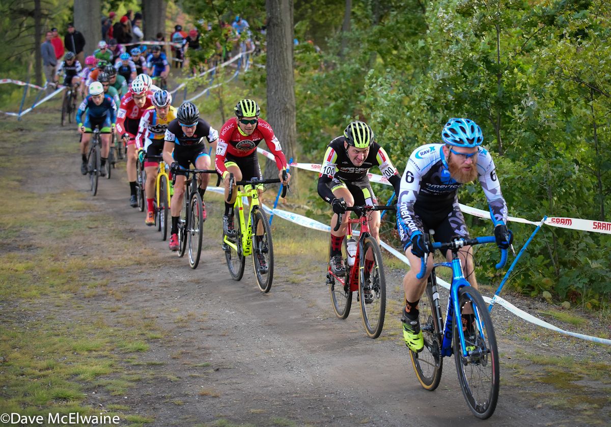 Robert Marion (American Classic) leading a group out of the woods