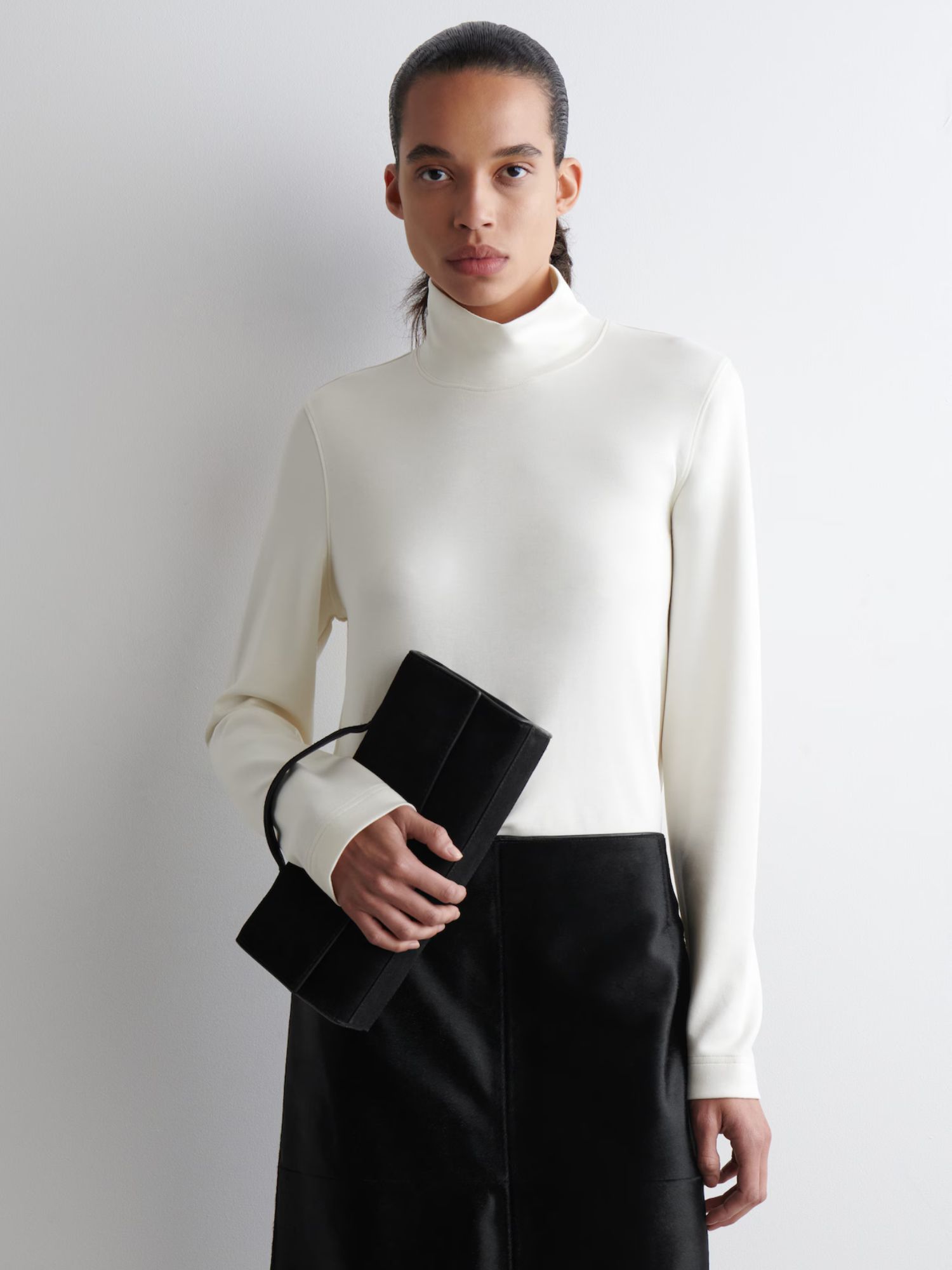 COS High Neck Jersey Top
