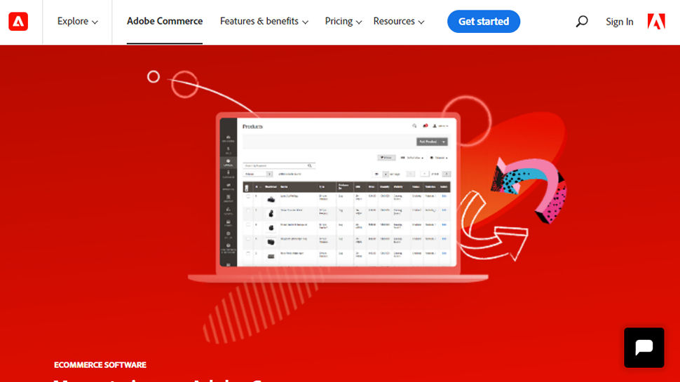 Website screenshot for Magento