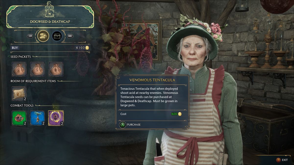 Hogwarts Legacy venomous Tentacula