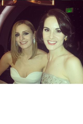 Laura Carmichael And Michelle Dockery Share A Car Ride At The Golden Globes 2014