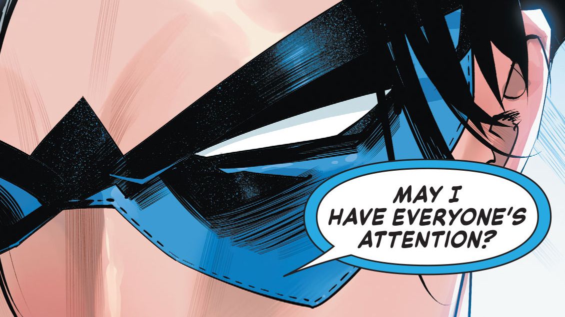 Nightwing speaks in Absolute Power #2