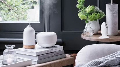 Best essential oil diffuser: The White Company Electronic Diffuser in living room