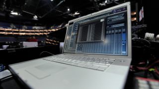 A laptop being used for a live music show