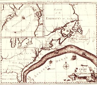Benjamin Franklin published the first map of the Gulf Stream in 1770.