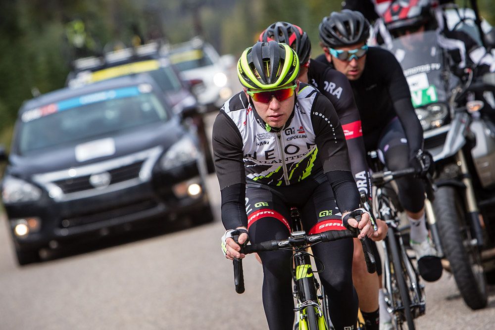 Logan Owen (Axeon) leads the break