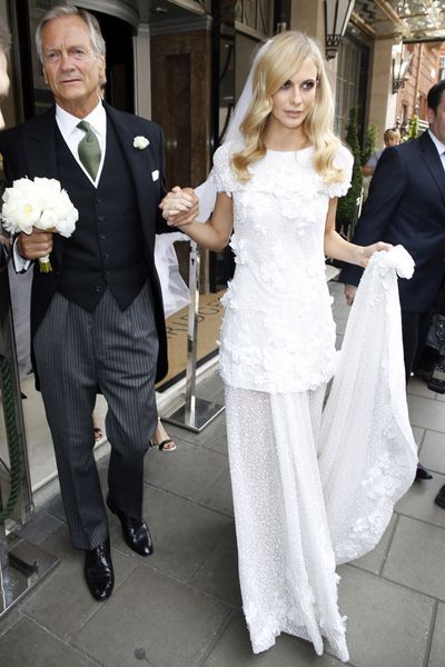 Today in Bridal Dreams: Poppy Delevingne Weds in Custom Chanel Haute ...