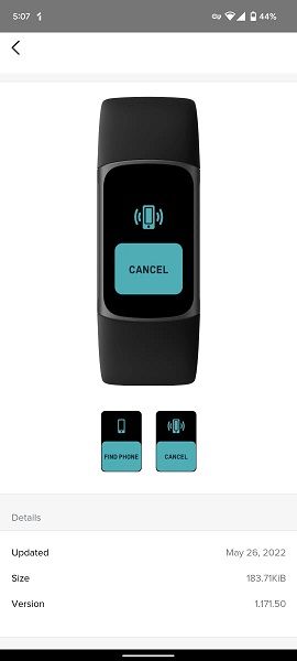 Fibit Charge 5 Find Phone feature