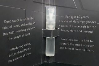 Lockheed Martin made their April Fools&#039; Day joke real by bottling Vector, &quot;the first ever fragrance to capture the aroma of space,&quot; based on the olfactory experience of astronauts.