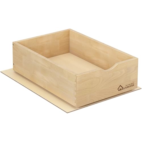 Welfurgeer Premium Birchwood Pull-Out Cabinet Drawers, 14" W X 22" D Pull Out Cabinet Organizer, Soft Close Slide-Out Shelves for Kitchen Cabinets, Heavy-Duty Cabinet Organizer for Home & Kitchen