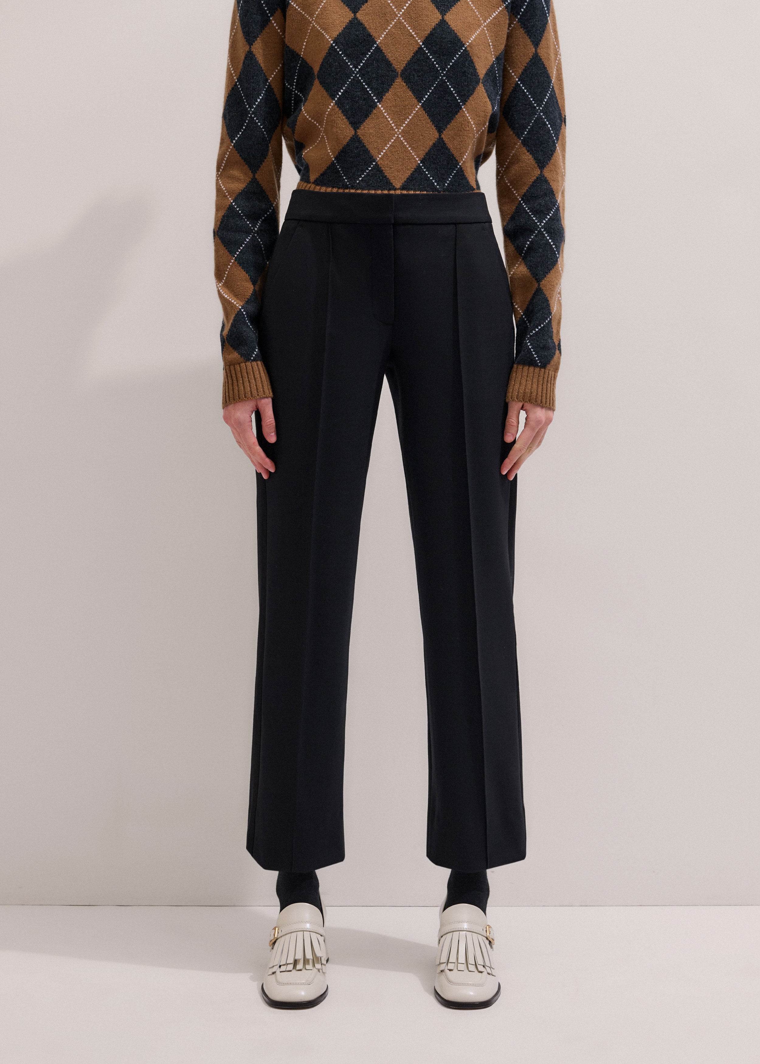 Slim Crop Tux Trouser