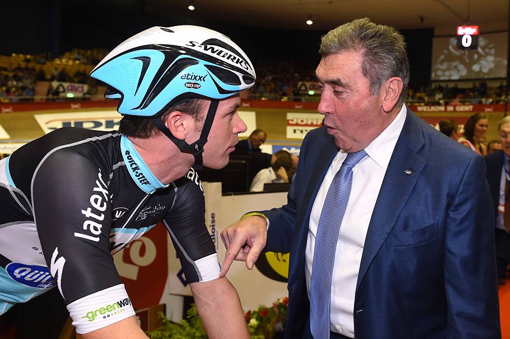 Iljo Keisse (Bel) and Eddy Merckx (Bel)