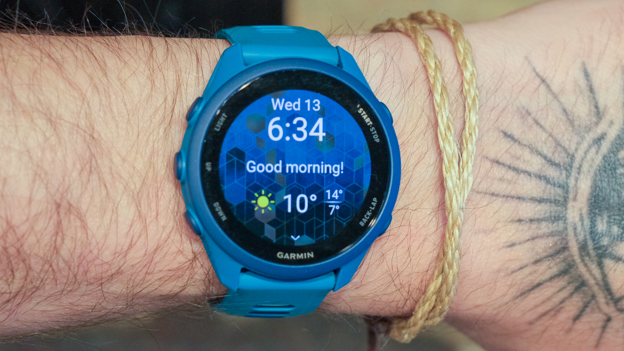 Garmin Forerunner 170 showing the Morning Report feature