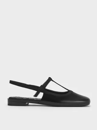 Charles 
Keith, T-Bar Mary Jane Slingback Flats