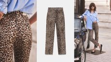 Leopard Print Slim Jeans