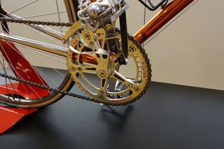 Engraved Campagnolo chainset in an all-Campag build