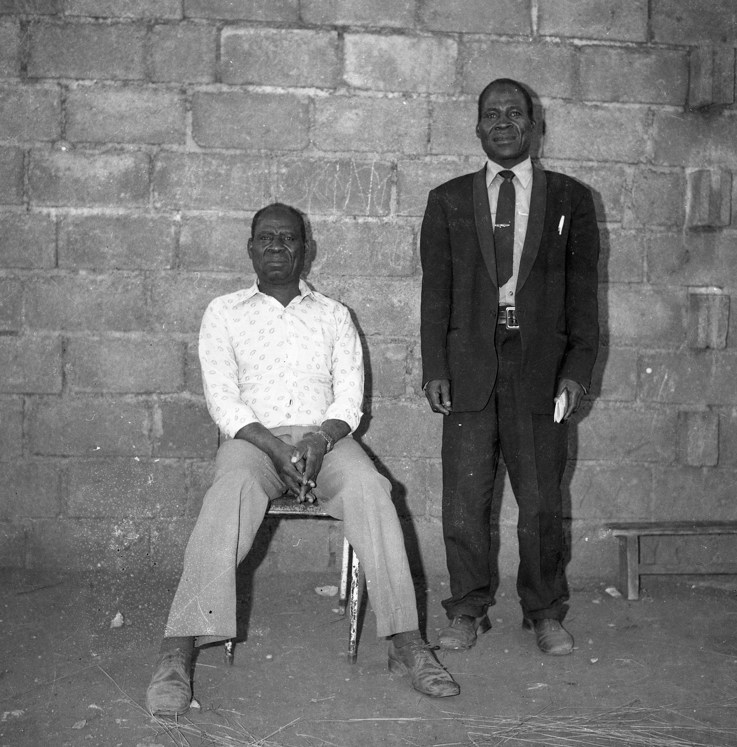 black and white images of people posing for camera