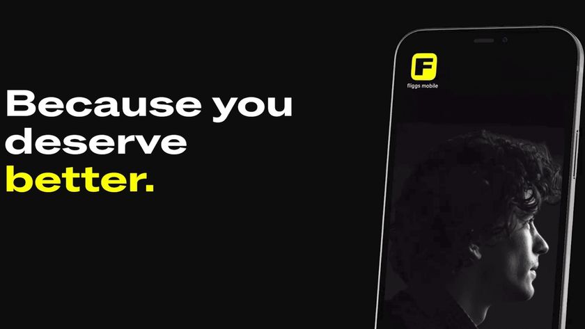 A mobile showing the Fliggs Mobile logo and a man&#039;s profile next to text that reads &quot;Because you deserve better.&quot;