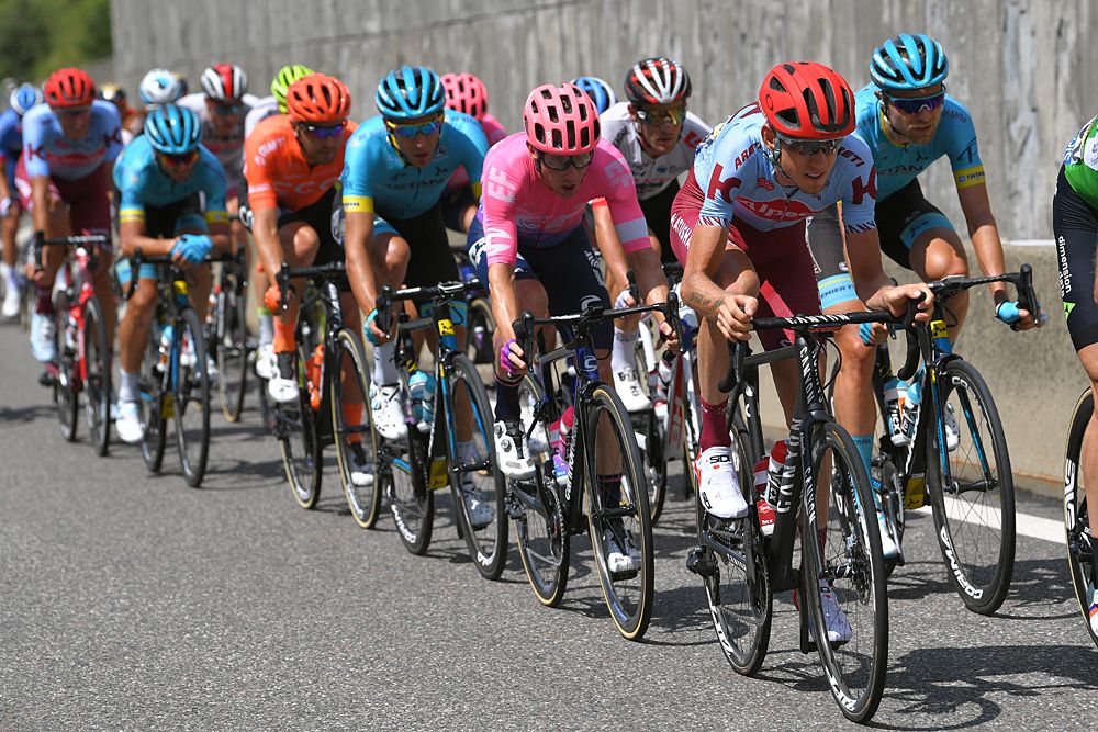 Michael Woods (EF Education First) and Ilnur Zakarin (Katusha) in the 29-rider breakaway stage 20